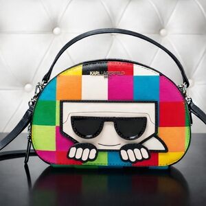 HP🥳 RARE KARL LAGERFELD Paris Colorblock Maybelle Crossbody Bag